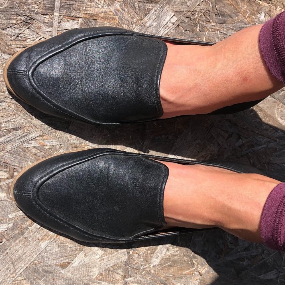 Black Susina Leather Loafers